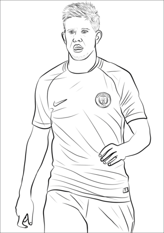 Kevin De Bruyne Coloring Page